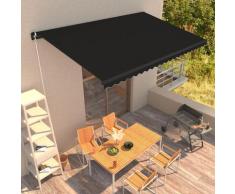 vidaXL Auvent manuel rétractable 450x300 cm Anthracite