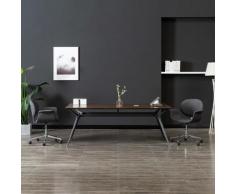 vidaXL Chaise pivotante de bureau Gris Tissu