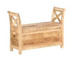 vidaXL Banc d'entrée 103x33x72 cm Bois de manguier solide