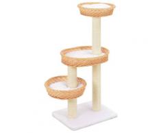 vidaXL Arbre à chat avec griffoir en sisal Naturel Bois de saule