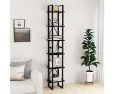 vidaXL Armoire haute Noir 40x30x210 cm Bois de pin solide