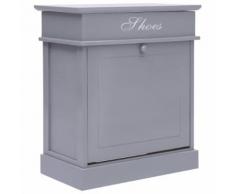 vidaXL Armoire à chaussures Gris 50 x 28 x 58 cm Bois de Paulownia