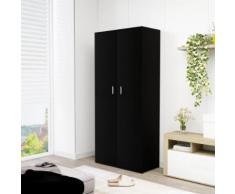 vidaXL Armoire à chaussures Noir 80x39x178 cm Aggloméré