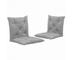 vidaXL Coussins de chaise pivotante 2 pcs Gris 50 cm