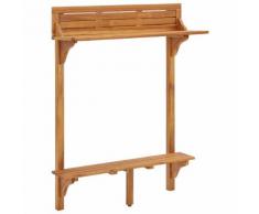 vidaXL Table de bar de balcon 90x37x122,5 cm Bois d'acacia massif