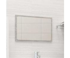vidaXL Miroir de salle de bain Gris béton 60x1,5x37 cm Aggloméré