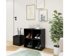 vidaXL Armoire à chaussures entrée Gris 105x35,5x70 cm Aggloméré