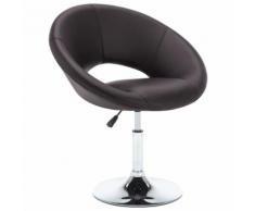 vidaXL Chaise pivotante de salle à manger Marron Similicuir