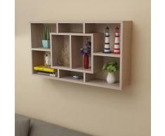 vidaXL Étagère murale 8 compartiments Couleur de chêne