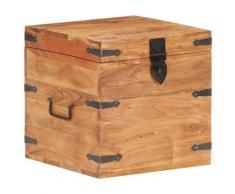 vidaXL Coffre 40x40x40 cm Bois d'acacia solide