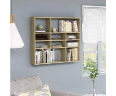 vidaXL Étagère murale Chêne sonoma 90x16x78 cm Aggloméré