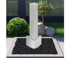 vidaXL Fontaine de jardin Argenté 37,7x32,6x110 cm Acier inoxydable