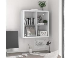 vidaXL Étagère murale sous forme de cube Blanc 69,5x29,5x69,5 cm MDF