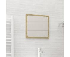vidaXL Miroir de salle de bain Chêne sonoma 40x1,5x37 cm Aggloméré