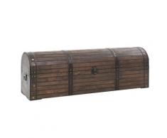 vidaXL Coffre de rangement Bois massif style vintage 120 x 30 x 40 cm