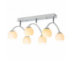 vidaXL Plafonnier avec 6 ampoules LED G9 240 W