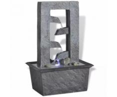 vidaXL Fontaine d'intérieur avec lumière LED Poly-résine