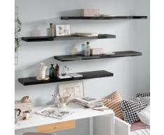 vidaXL Étagère murale flottante 4 pcs Noir brillant 120x23,5x3,8cm MDF