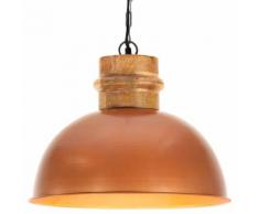 vidaXL Lampe suspendue industrielle Cuivre Rond 42 cm E27 Manguier