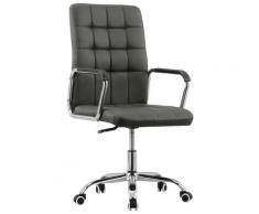 vidaXL Chaise pivotante de bureau Anthracite Tissu