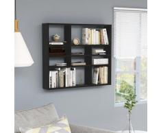 vidaXL Étagère murale Noir 90x16x78 cm Aggloméré