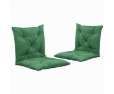 vidaXL Coussins de chaise pivotante 2 pcs Vert 50 cm