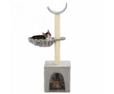 vidaXL Arbre à chat avec griffoirs en sisal 105 cm Gris
