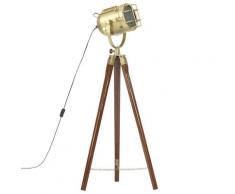 vidaXL Lampadaire à trépied Bois de manguier massif 97 cm