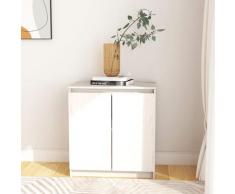 vidaXL Armoire latérale Blanc 60x36x65 cm Bois de pin massif