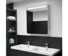 vidaXL Armoire de salle de bain à miroir LED 68x9x80 cm