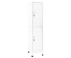 vidaXL Armoire à casiers Blanc 38x45x180 cm Acier