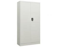 vidaXL Armoire à casiers Gris clair 90x40x180 cm Acier