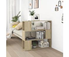 vidaXL Bibliothèque/Séparateur de pièce Chêne sonoma 100x24x94 cm