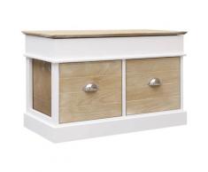 vidaXL Banc d'entrée 70 x 35 x 45 cm Bois de Paulownia