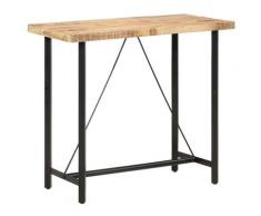 vidaXL Table de bar 120x58x107 cm Bois de manguier brut