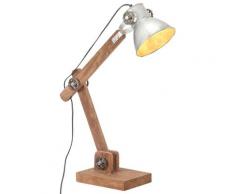 vidaXL Lampe de bureau industrielle Argenté Rond 58x18x90 cm E27