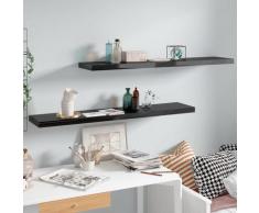 vidaXL Étagère murale flottante 2 pcs Noir brillant 120x23,5x3,8cm MDF