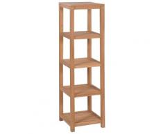 vidaXL Étagère de salle de bain 4 niveaux Teck massif 42x42x165 cm