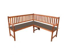vidaXL Banc d'angle de jardin avec coussins 150cm Bois d'acacia massif