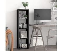vidaXL Étagère murale sous forme de cube Noir 37x29,5x134,5 cm MDF