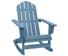 vidaXL Chaise à bascule de jardin Adirondack Bois de sapin massif Bleu