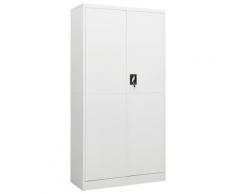 vidaXL Armoire à casiers Blanc 90x40x180 cm Acier