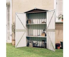 vidaXL Abri de jardin Marron 107,5x46x183 cm Acier galvanisé