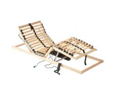 vidaXL Sommier à lattes électrique avec 28 lattes 7 zones 90x200 cm