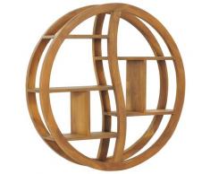 vidaXL Étagère murale Yin Yang 80x17,5x80 cm Bois de teck massif