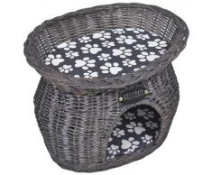 vidaXL Arbre/maison à chat avec coussin Saule