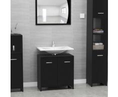 vidaXL Armoire de salle de bain Noir 60x33x58 cm Aggloméré