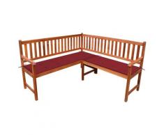 vidaXL Banc d'angle de jardin avec coussins 150cm Bois d'acacia massif