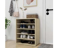 vidaXL Armoire à chaussures Chêne sonoma 60x35x70 cm Aggloméré