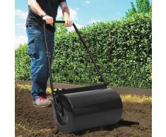 vidaXL Rouleau à gazon Noir 63 cm 50 L